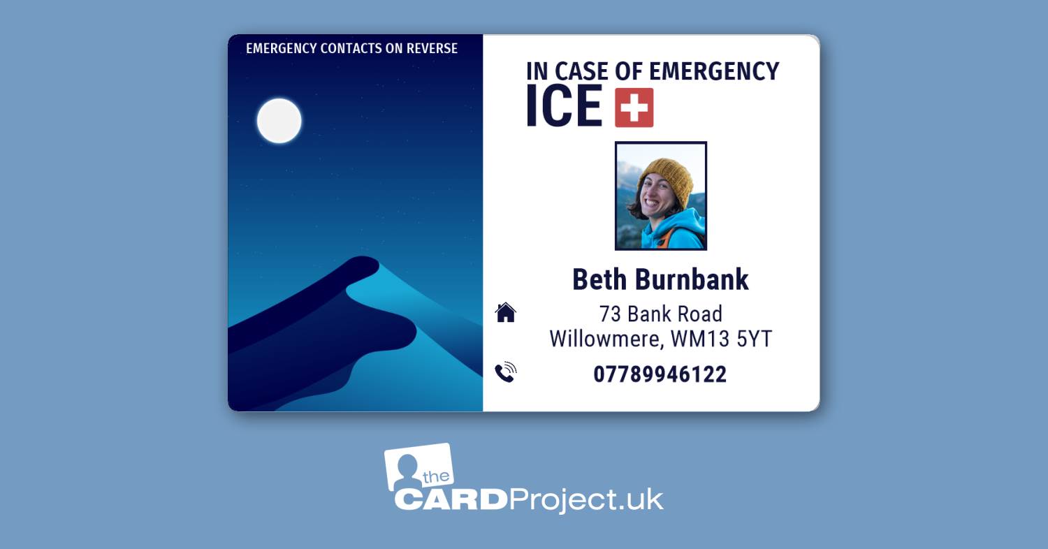 Moonlit Peaks ICE Photo ID Card (FRONT)